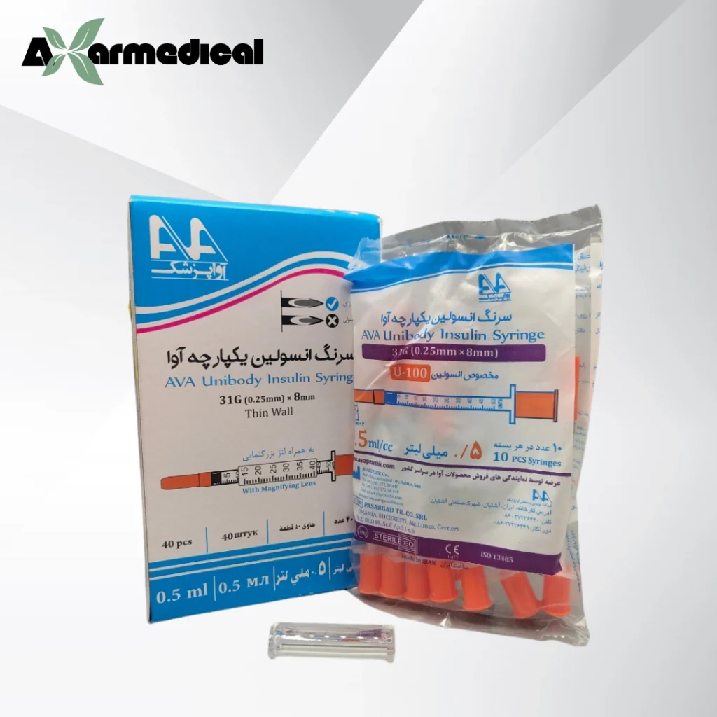 سرنگ انسولین یکپارچه آواپزشک